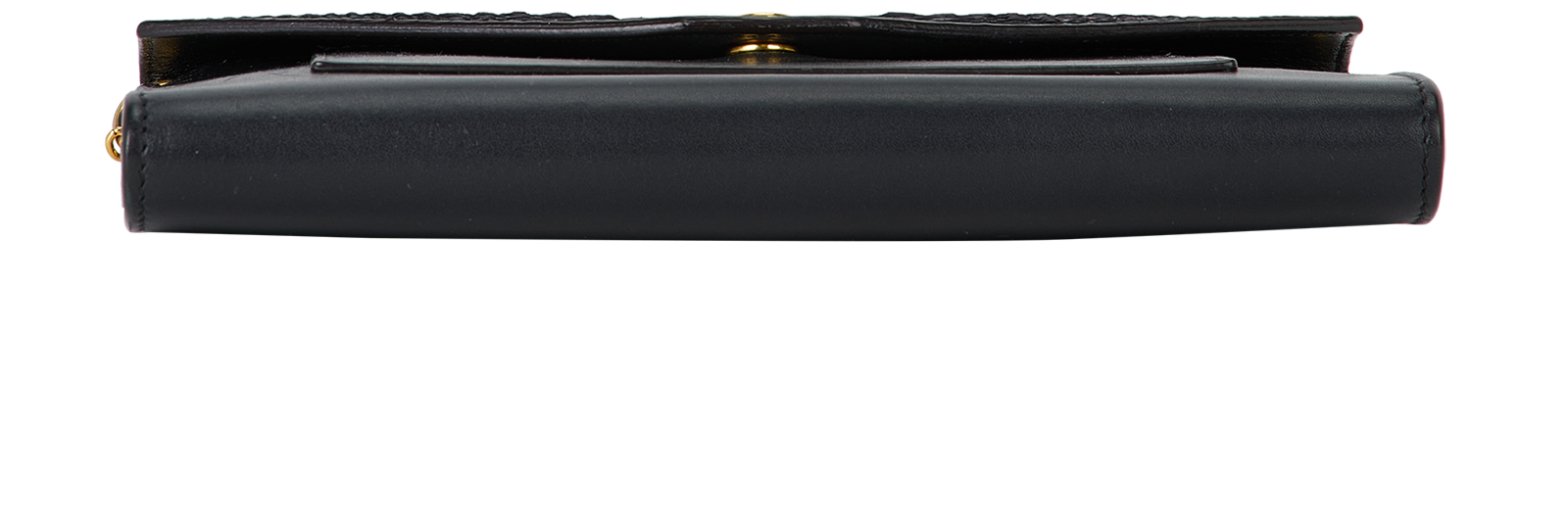 Pocket Envelope Wallet On Chain, &pound;320, Handbags, Black, Leather, Top view
